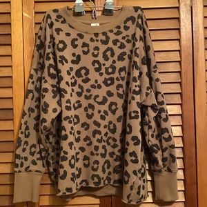 Cheetah print sweatshirt